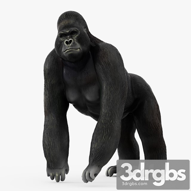 Figurine gorilla 3dsmax Download - thumbnail 1