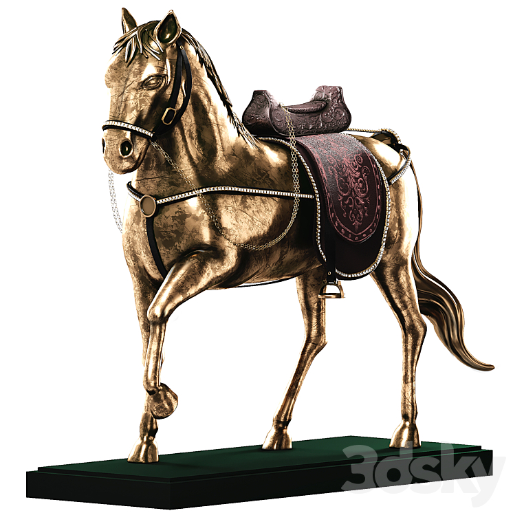 Figurine Horse 3DS Max Model - thumbnail 1