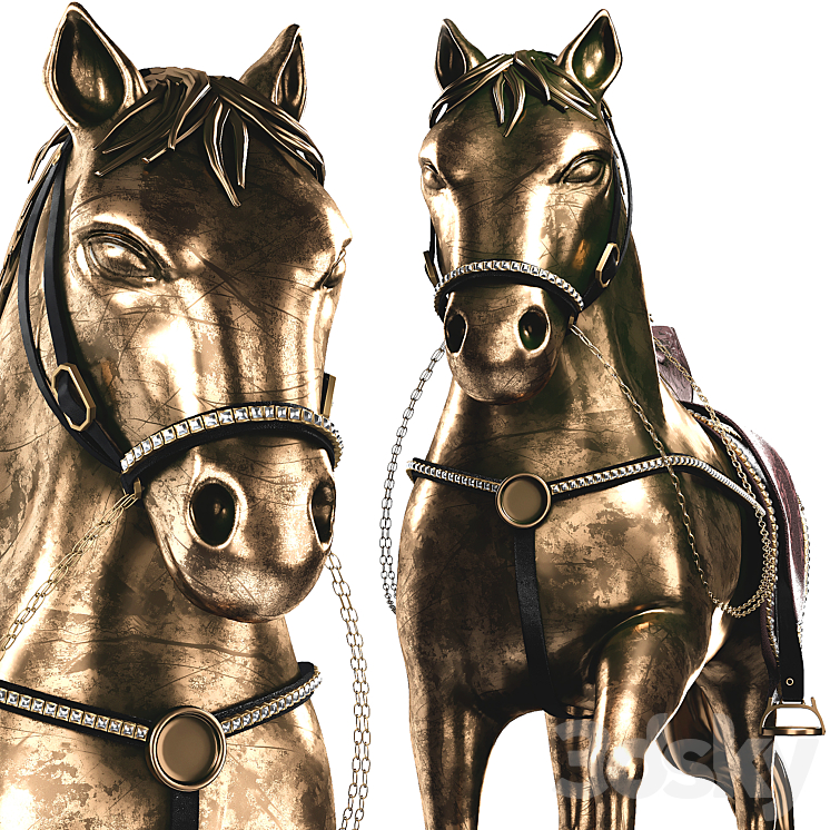 Figurine Horse 3DS Max Model - thumbnail 2