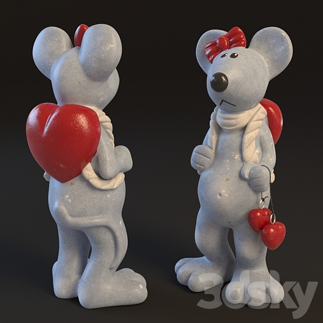 figurine mouse 3ds Max - thumbnail 1