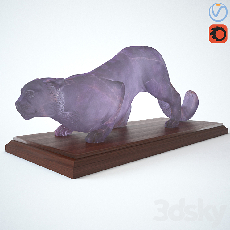 Figurine Snow Leopard 3DS Max - thumbnail 1