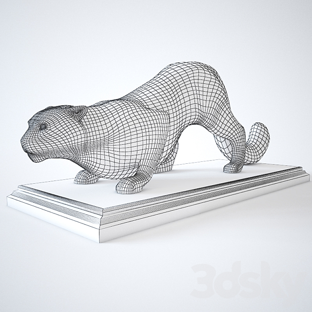 Figurine Snow Leopard 3DSMax File - thumbnail 3