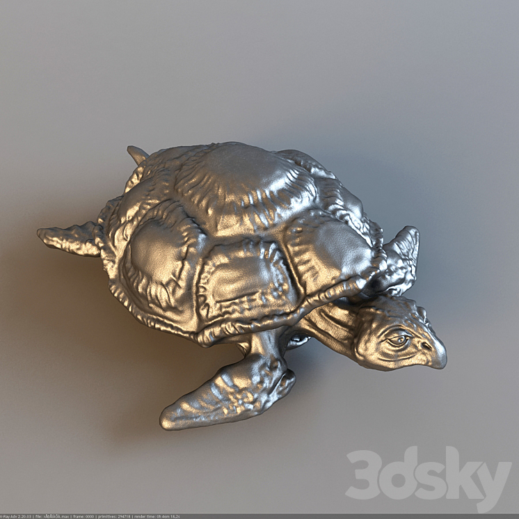 Figurine turtle 3DS Max - thumbnail 1