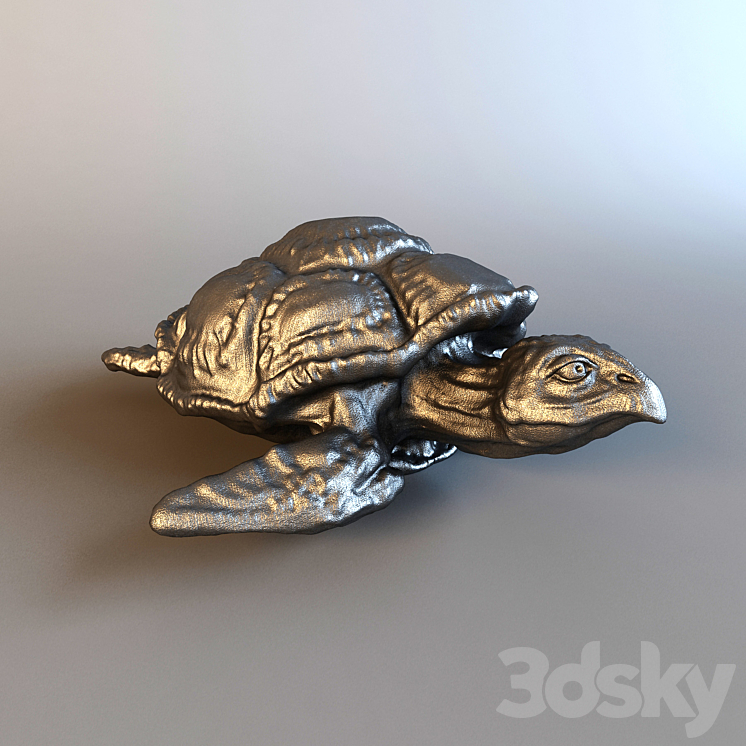 Figurine turtle 3DS Max - thumbnail 2