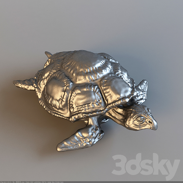 Figurine turtle 3DSMax File - thumbnail 1