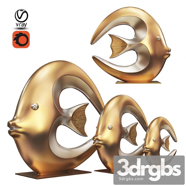 Fish statuette 3dsmax Download - thumbnail 1