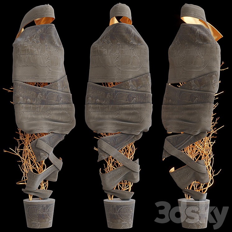 Floor sculpture Vargov Design – Mummy 3DS Max Model - thumbnail 1