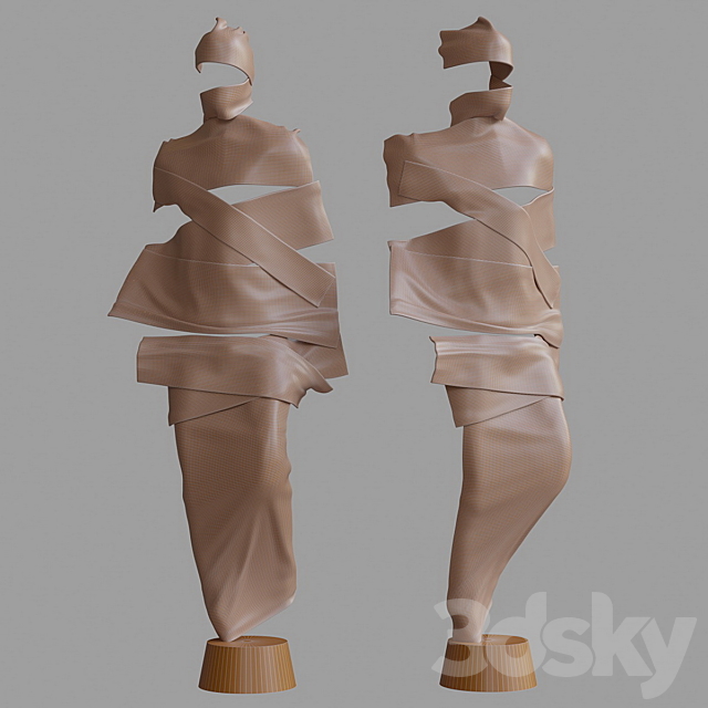 Floor sculpture Vargov Design – Mummy 3DSMax File - thumbnail 2