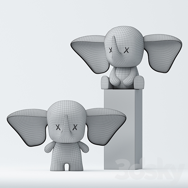 Flying Elephant 3DS Max Model - thumbnail 2