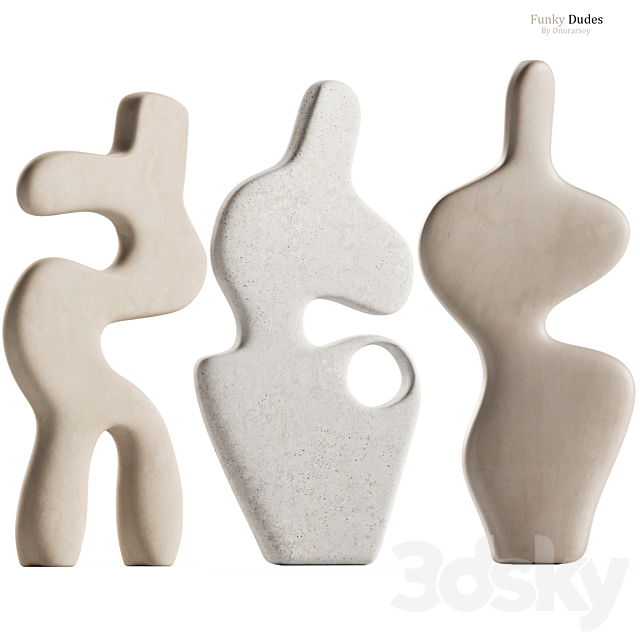 Funky Dudes – Abstract Sculpture Set 3ds Max - thumbnail 2