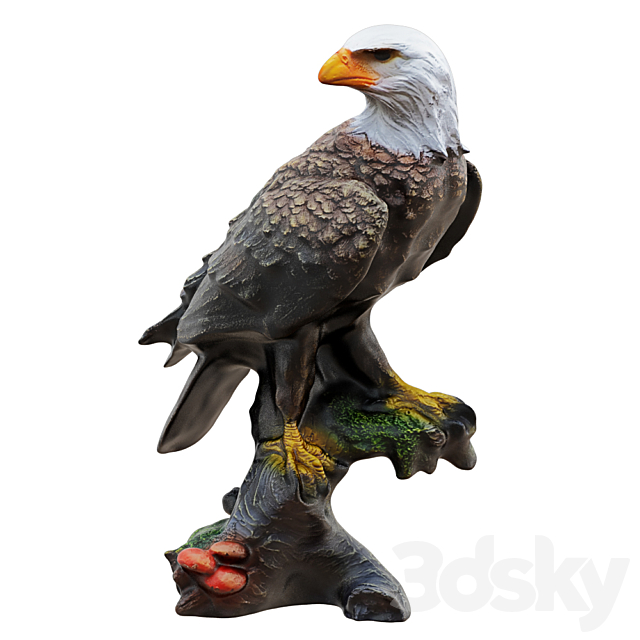 Garden eagle figurine 3DSMax File - thumbnail 1