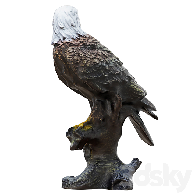 Garden eagle figurine 3DSMax File - thumbnail 4