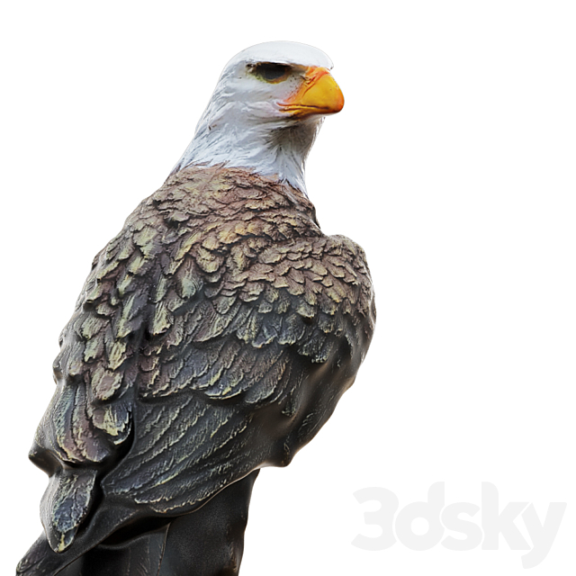 Garden eagle figurine 3DSMax File - thumbnail 5