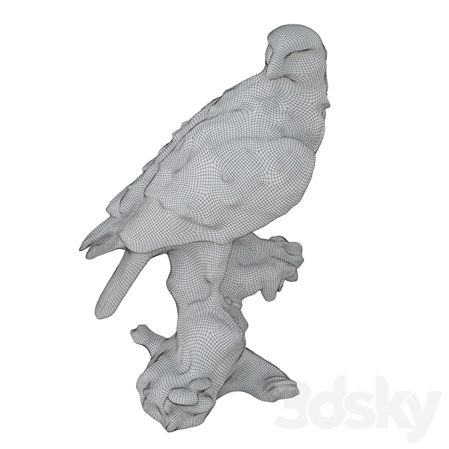 Garden eagle figurine 3DSMax File - thumbnail 6