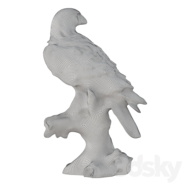 Garden eagle figurine 3DSMax File - thumbnail 7