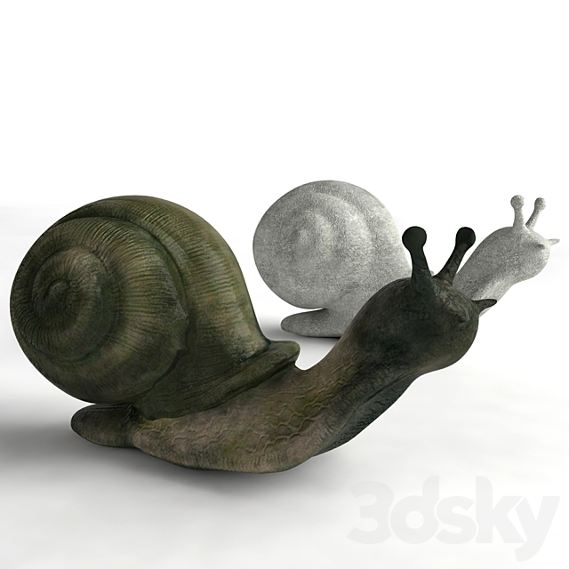 Garden sculpture “Snail” 3ds Max - thumbnail 1