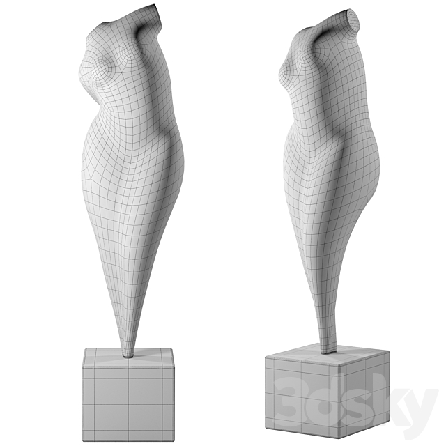 Gedraaid Model Sculpture 3DSMax File - thumbnail 3