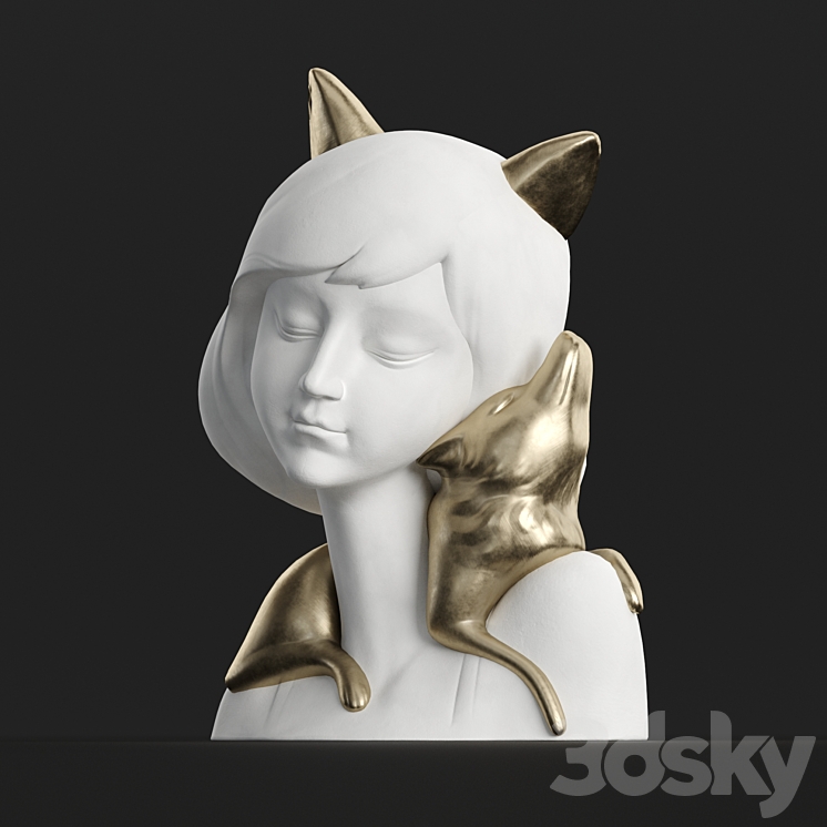 Girl and fox 3DS Max - thumbnail 2