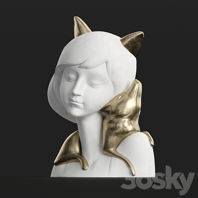 Girl and fox 3DSMax File - thumbnail 2