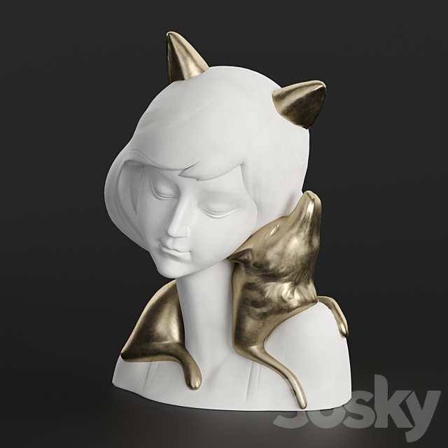 Girl and fox 3DSMax File - thumbnail 4