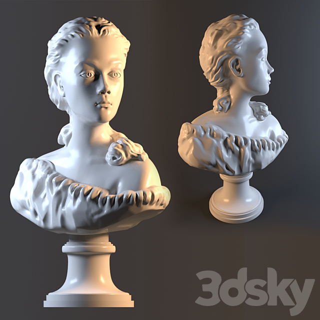 girl Bust 3DSMax File - thumbnail 1