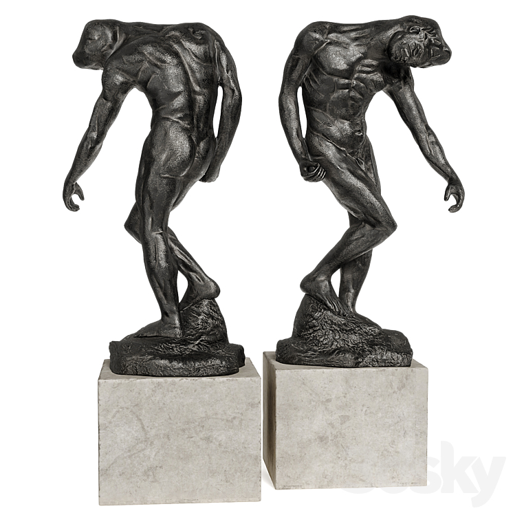 Grande Ombre Auguste Rodin sculpture 3DS Max Model - thumbnail 1