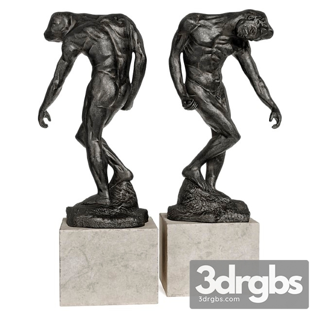 Grande Ombre Auguste Rodin Sculpture 3dsmax Download - thumbnail 1