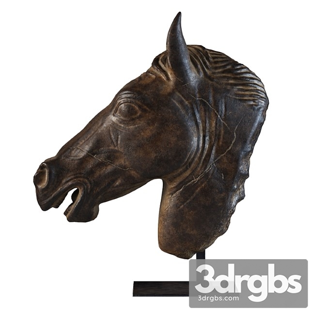 Greco Roman Horse Head Sculpture Fragment Rh 3dsmax Download - thumbnail 1