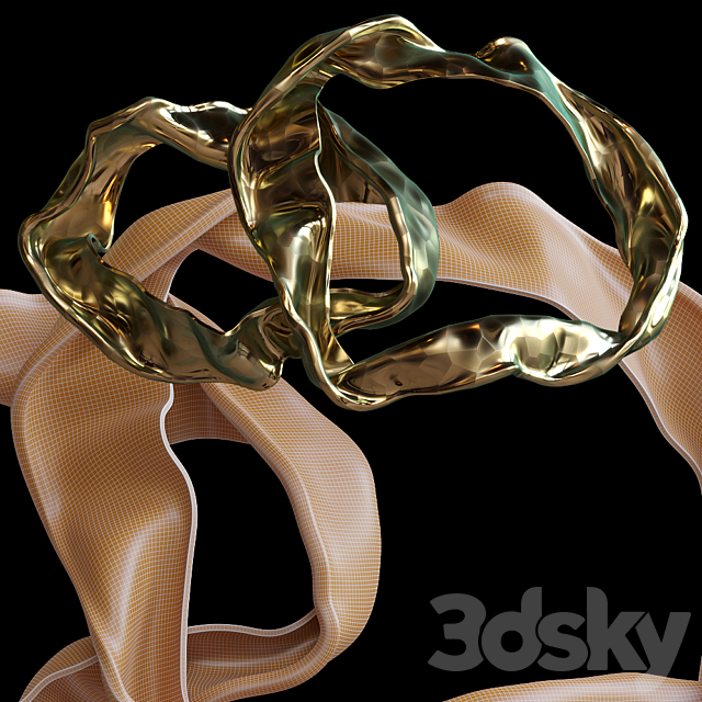 Hanging sculpture – Vargov Design 3ds Max - thumbnail 2