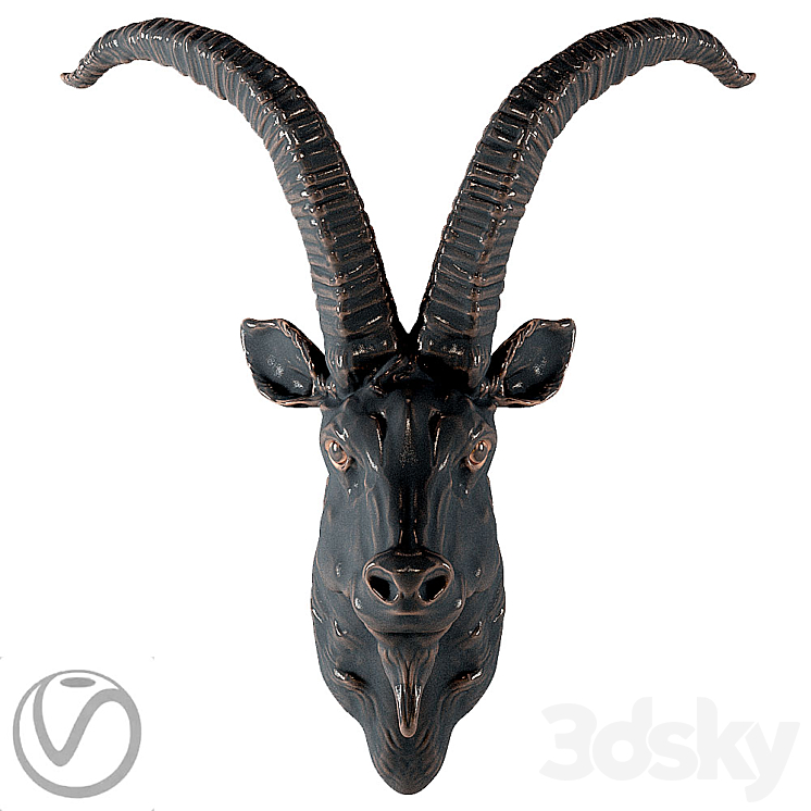 Head of a mountain goat 3DS Max - thumbnail 1