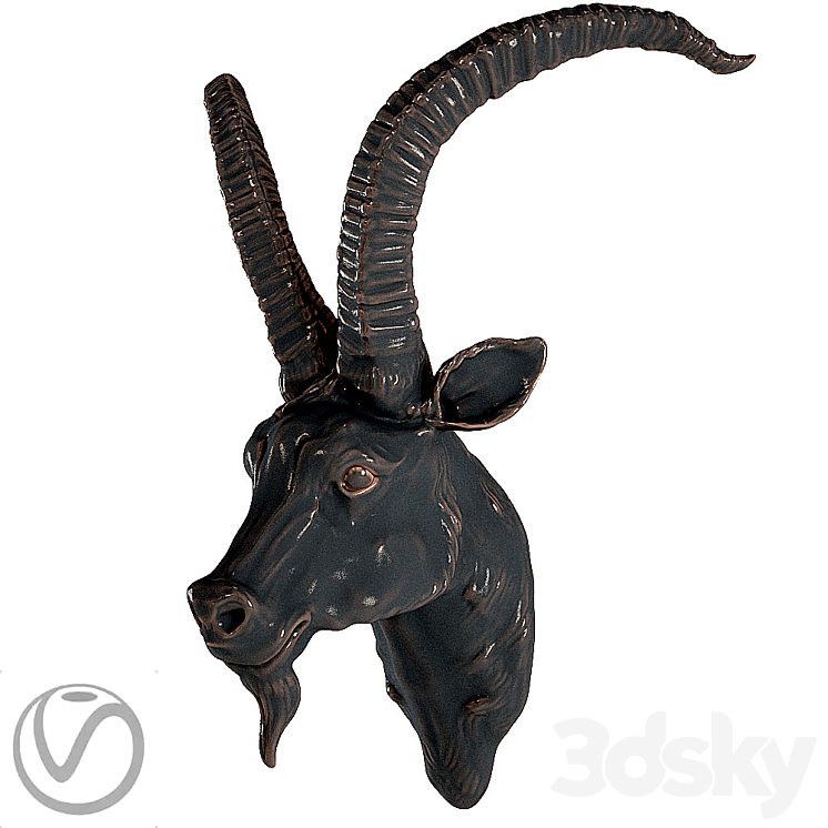 Head of a mountain goat 3DS Max - thumbnail 2