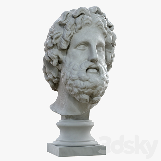 Head of Asclepius IV c. BC NS. 3ds Max - thumbnail 1