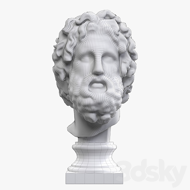 Head of Asclepius IV c. BC NS. 3ds Max - thumbnail 2