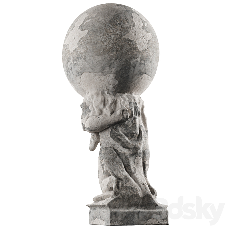 Hercules Holding Globe 3DS Max - thumbnail 2