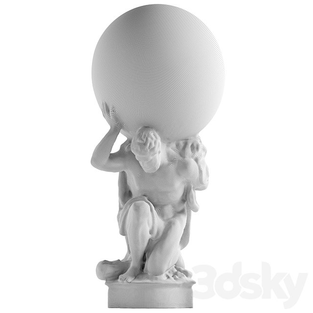 Hercules Holding Globe 3DSMax File - thumbnail 5