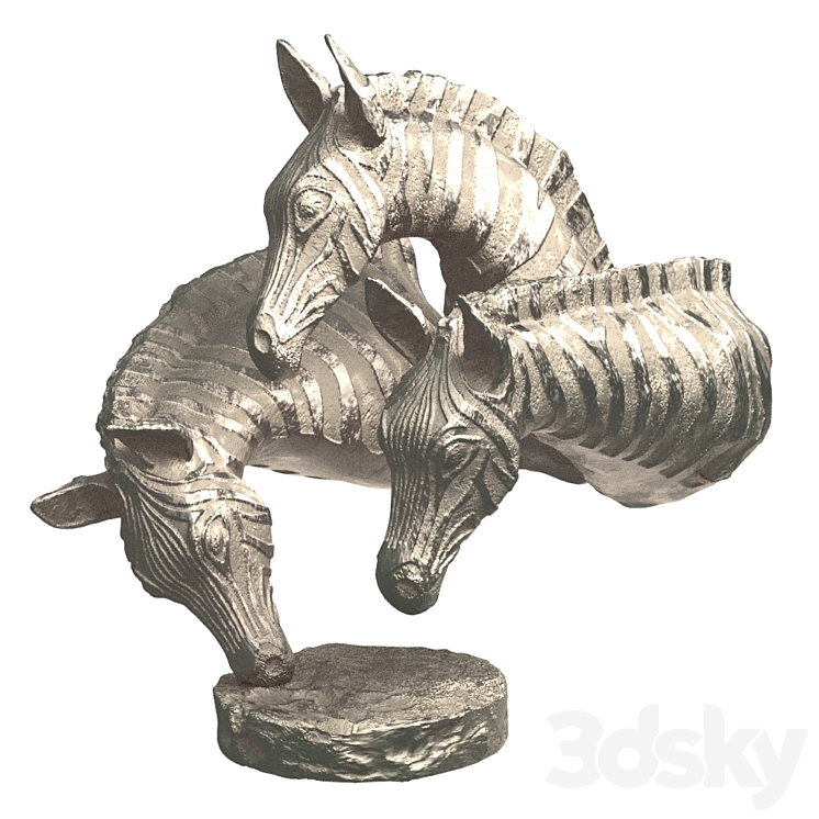 Hi-poly_sculpture of a zebra 3DS Max - thumbnail 1