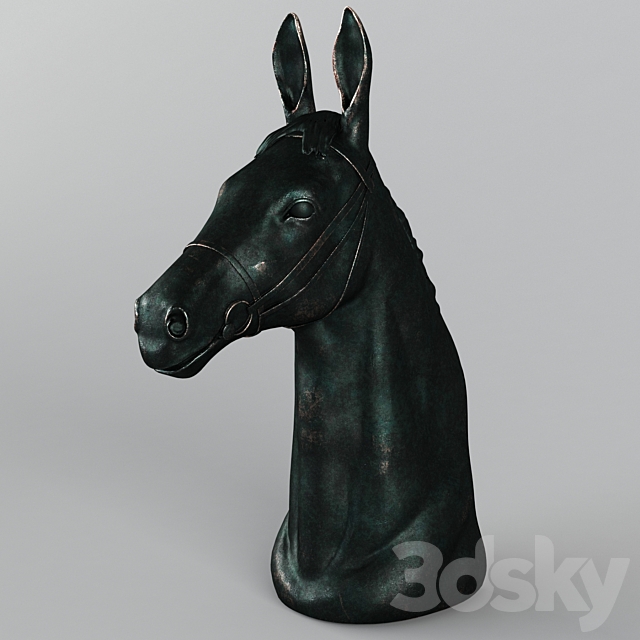 Horse Head 3DS Max Model - thumbnail 2