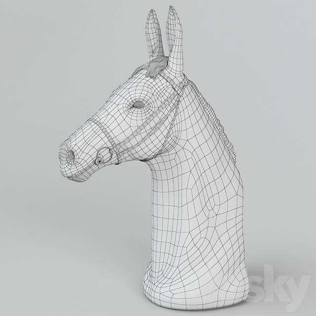 Horse Head 3DS Max Model - thumbnail 3