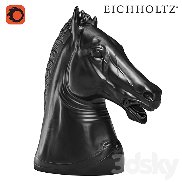 Horse Head Medici Riccardi 3ds Max - thumbnail 1