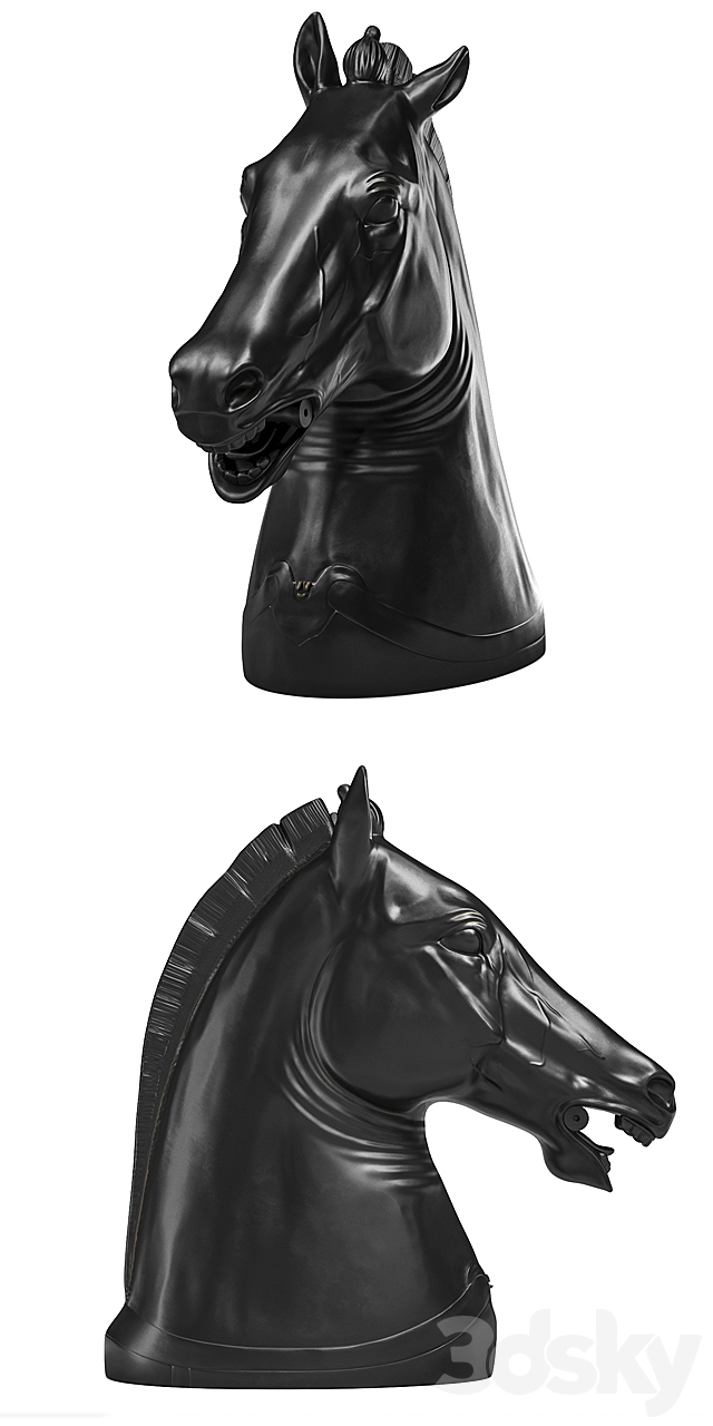 Horse Head Medici Riccardi 3ds Max - thumbnail 2