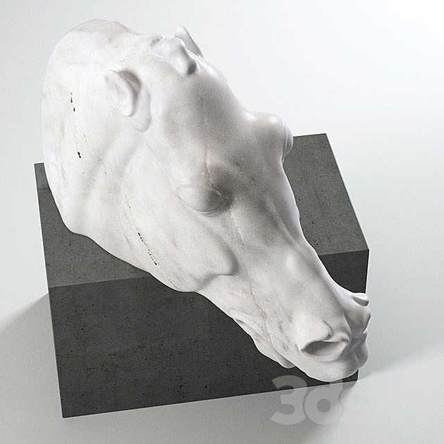 horse head parthenon 3ds Max - thumbnail 3