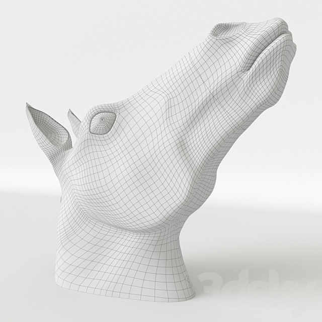 Horse head sculpture 3DSMax File - thumbnail 2