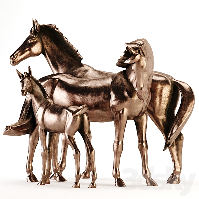 horse sculpture 3ds Max - thumbnail 1