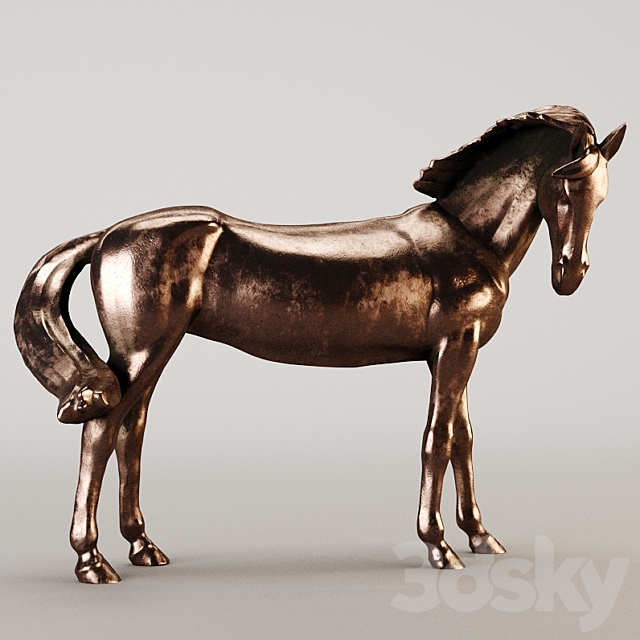 horse sculpture 3ds Max - thumbnail 2