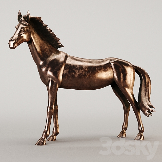 horse sculpture 3ds Max - thumbnail 3