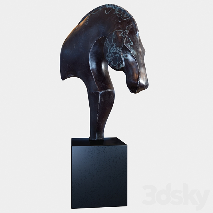 Horse Sculpture 3DS Max - thumbnail 1