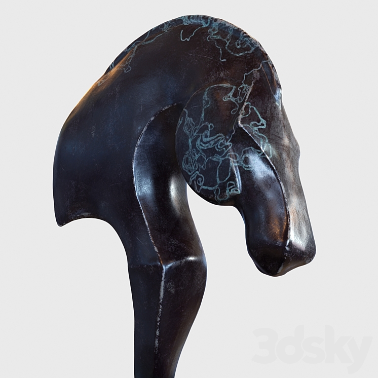 Horse Sculpture 3DS Max - thumbnail 2