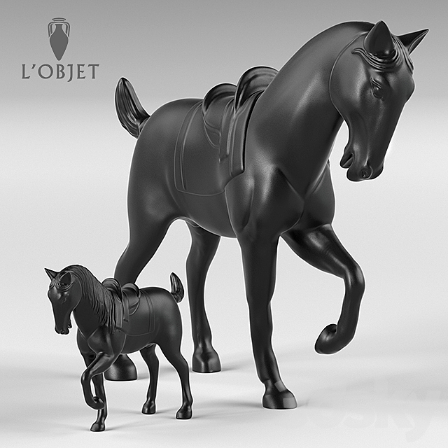 Horse Sculpture l-objet 3ds Max - thumbnail 1