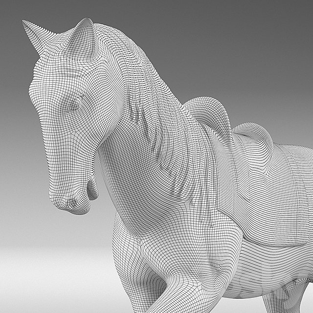 Horse Sculpture l-objet 3ds Max - thumbnail 2