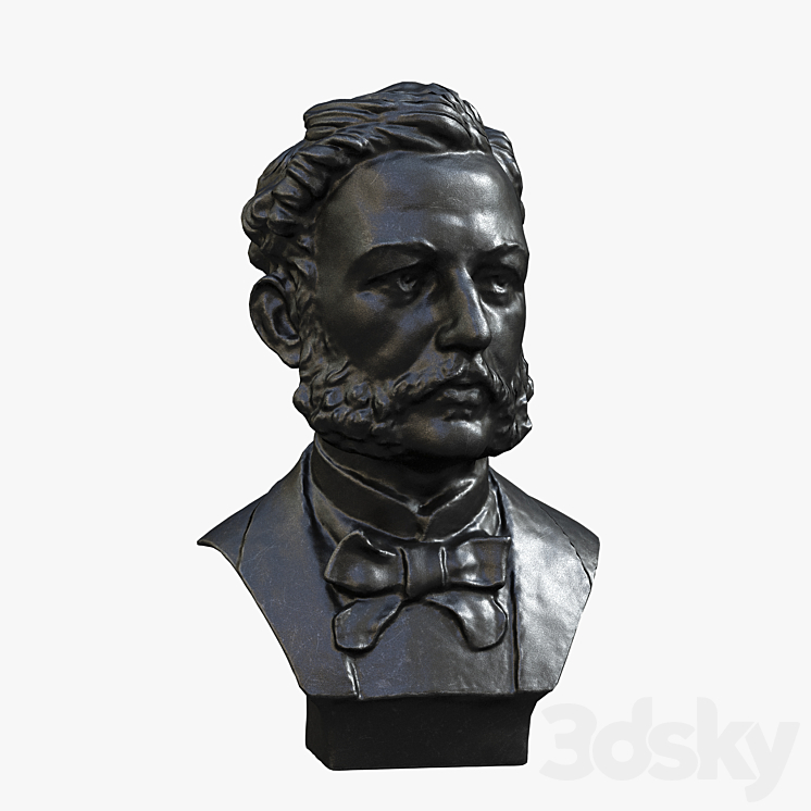 Jean-Henri Dunant (1828 – 1910) founder of the red cross 3DS Max - thumbnail 1